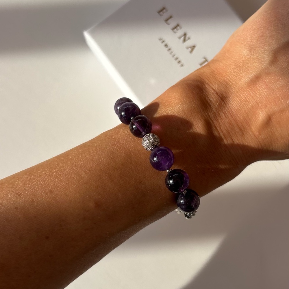 49 Amethyst Bracelet Silver Bracelet